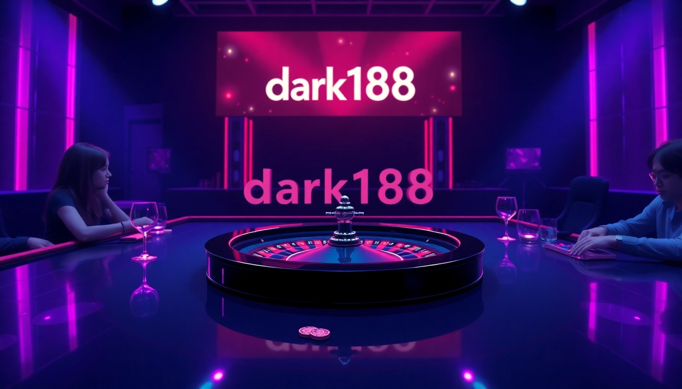 Engaging scene of excitement showcasing the dark168 online casino experience with players and roulette.