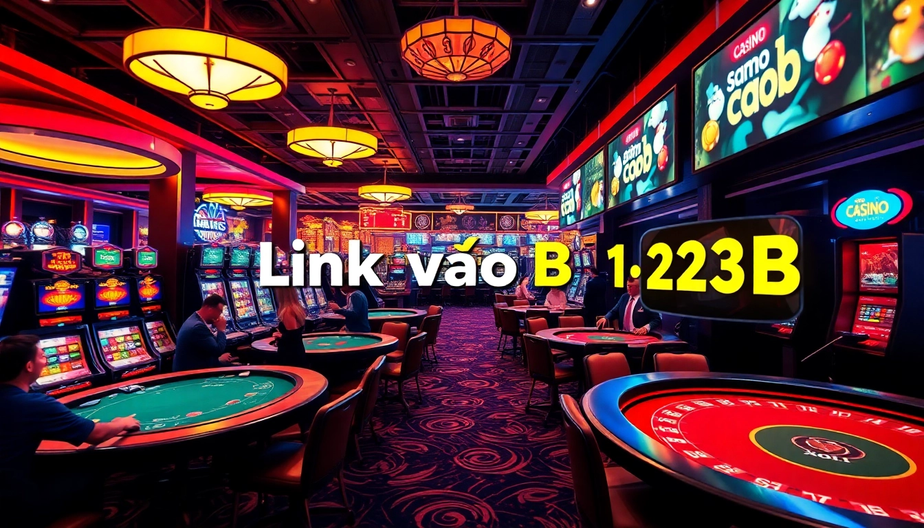 Link vào 123B to engage with thrilling blackjack and poker games at a vibrant casino.