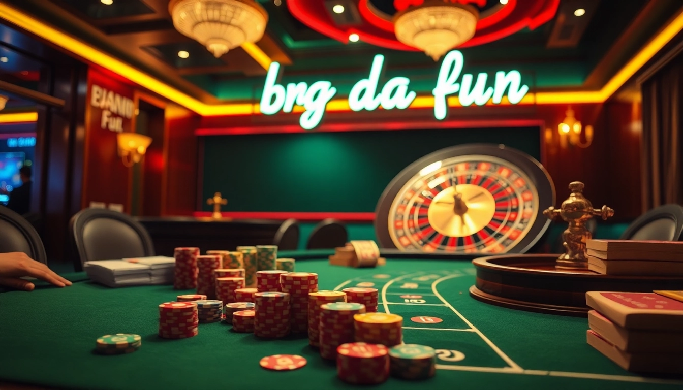 Bong da lu fun ignites excitement at a poker table with colorful chips and stacks of cash.