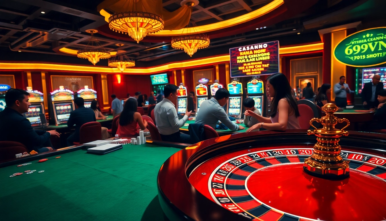 Players enjoying a thrilling poker game lifestyle at nhà cái 69VN casino.