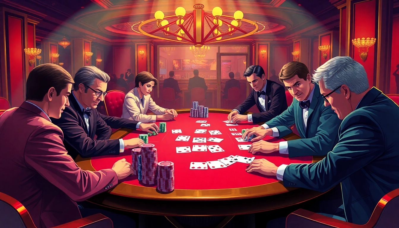 Engaging poker scene showcasing güvenilir bahis siteleri with dynamic gameplay and vibrant casino atmosphere.