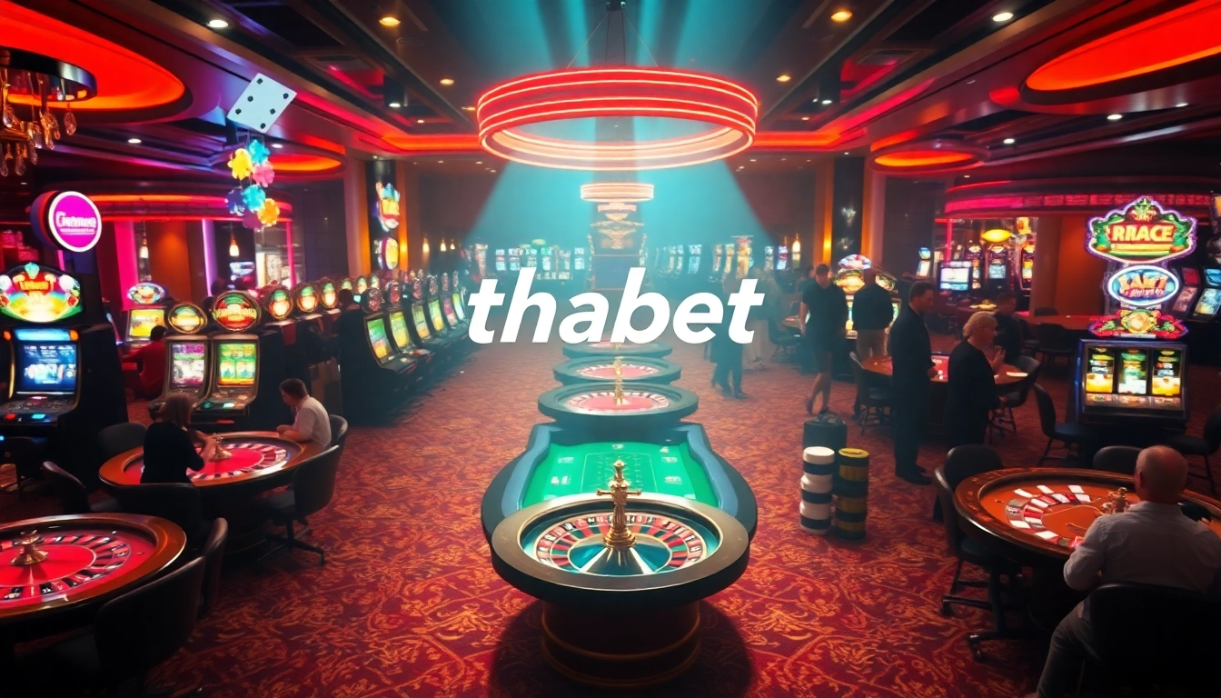 Experience the thrill of gambling at https://thabetcom.dev/, where vibrant casino tables and excited players come alive.