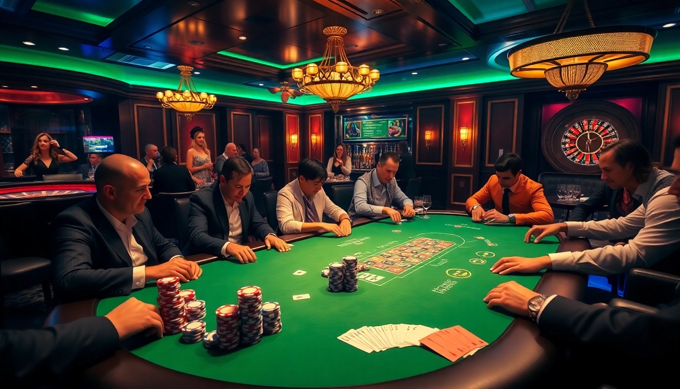 Experience the thrilling allure of sex ai in a vibrant casino scene with poker, roulette, and excited players.